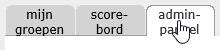 groepen, adminpneel gekozen
